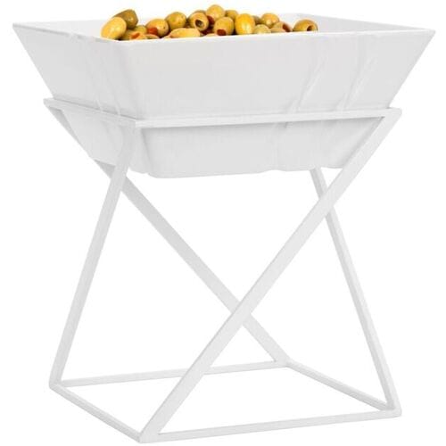 GGM Gastro Etagerie / Buffetständer - Weiß - inkl. 1 Melaminschale - eckig Wit