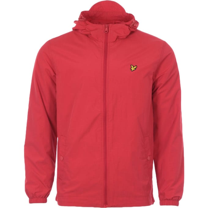 Lyle & Scott nylon jack met capuchon en ritssluiting - Gala Red