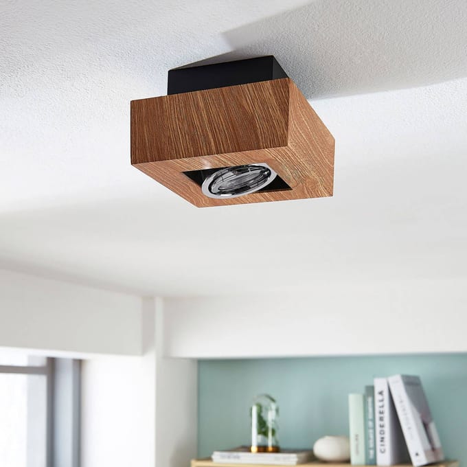 Arcchio - buitenspot - 1licht - Metaal, aluminium - H: 8.5 cm - GU10 - licht hout