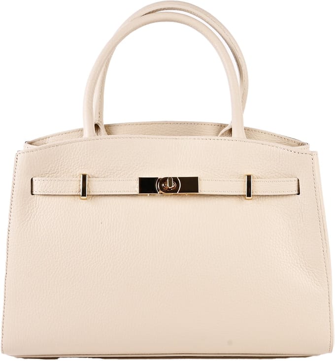 Giuliano lederen handtas Belinda - Dames - Made in Italy - Beige