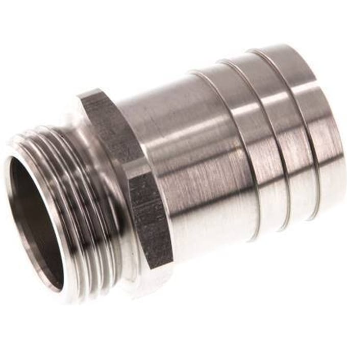 G 1'' Buitendraad x 32mm RVS Slangpilaar 40 Bar