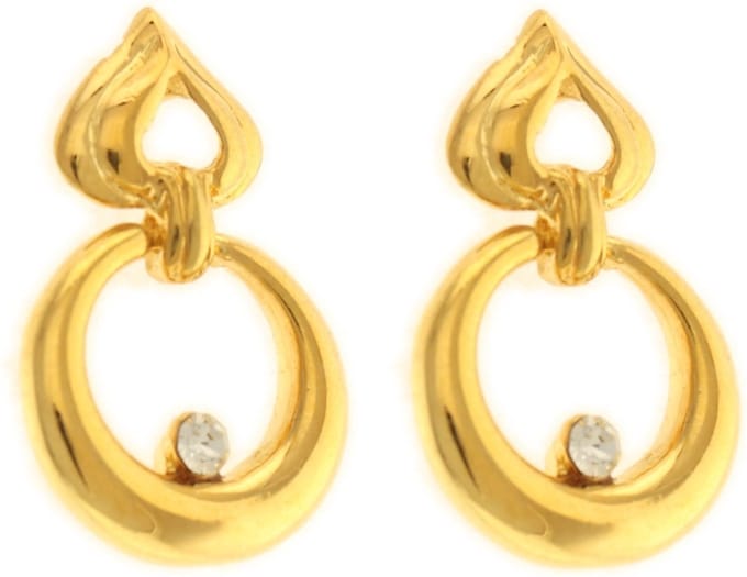 Behave - Dames oorbellen - Goudkleur rond hanger - Elegant retro 3 cm