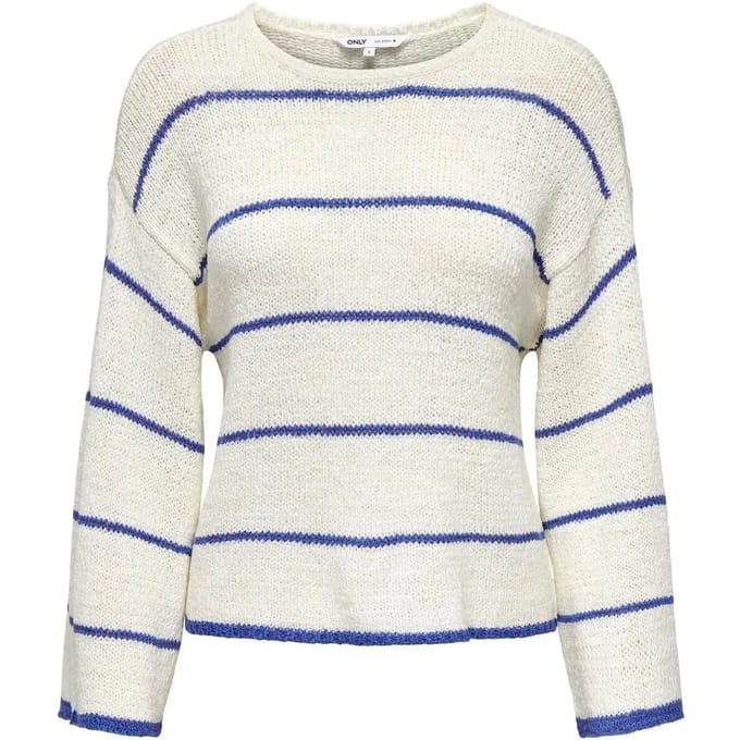 Gestreept rondhals T-shirt 7/8 vrouw Only Geena