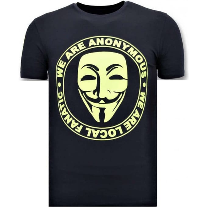 Exclusief Heren T-shirt - We Are Anonymous - Blauw