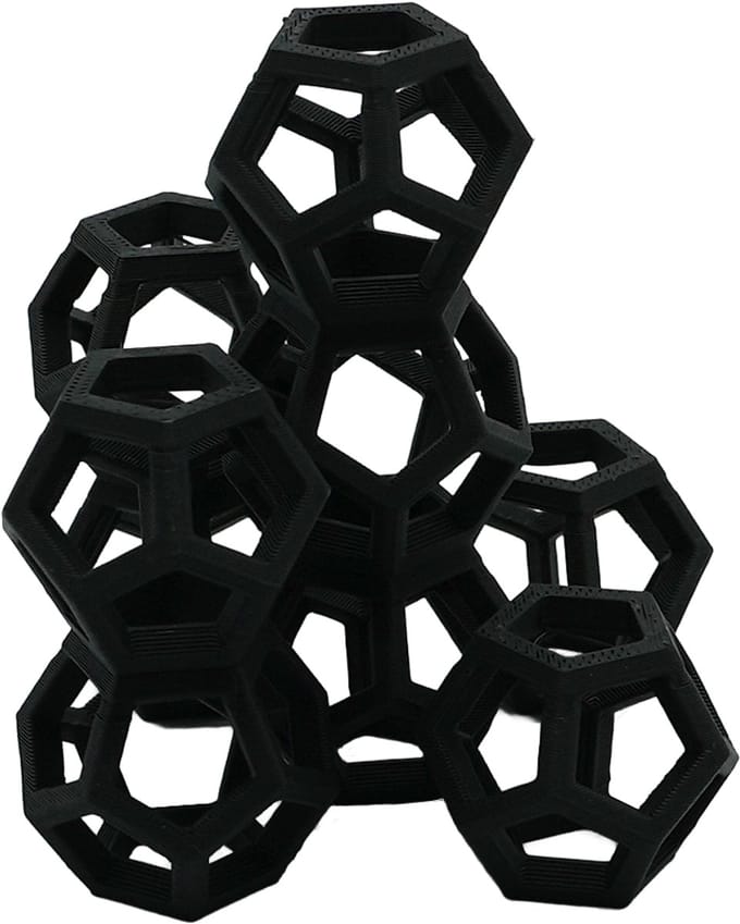 Kluva Garnalen Speeltuin – 3D Geprinte Klimstructuur voor Garnalen – 7cm Zwart