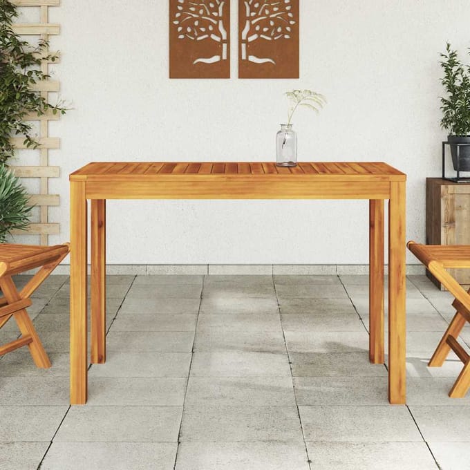 vidaXL - Tuintafel - 110x55x75 - cm - massief - acaciahout