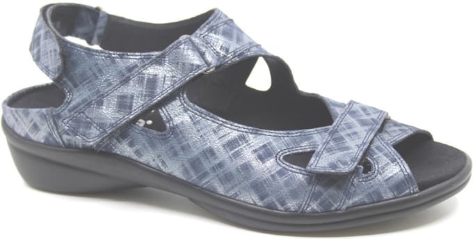 Durea, 7258 215 0185, Blauwe smalle dames sandalen