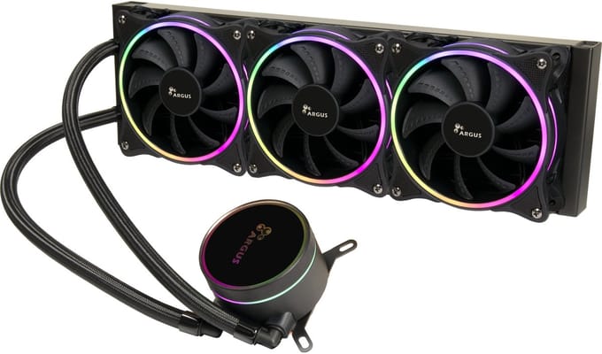 Inter-Tech LC-360 RGB Processor Alles-in-één vloeistofkoeler 12 cm Zwart 1 stuk(s)