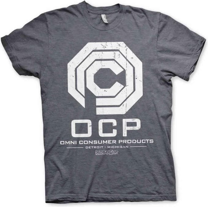Robocop Heren Tshirt -L- Omni Consumer Products Grijs