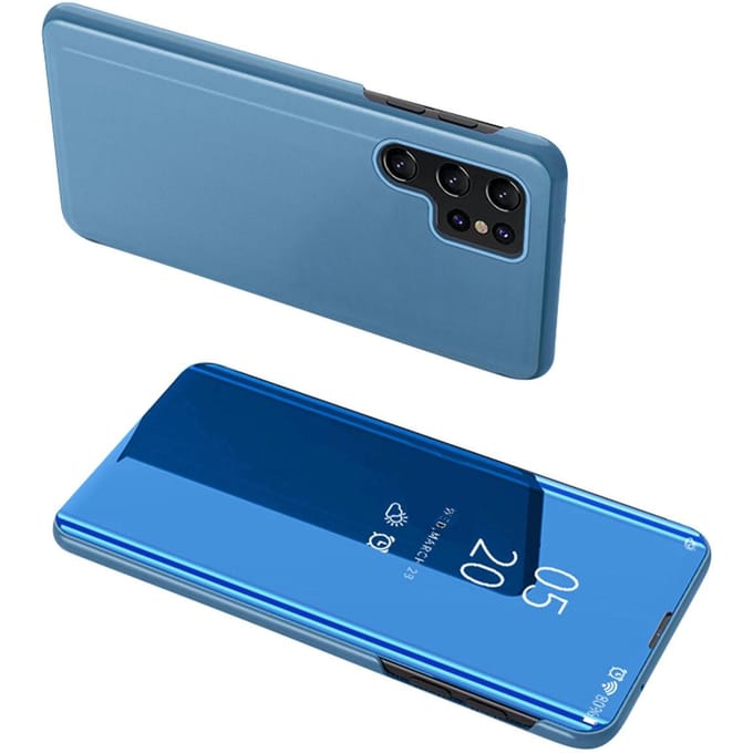 Etui Clear View Case voor Samsung A05s met klep - blauw