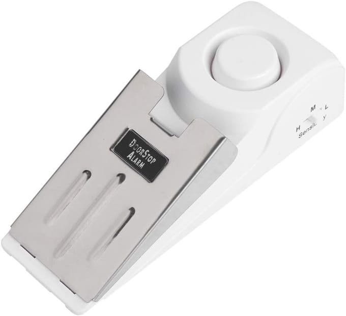 Deurstopperalarm - 120 dB geluid - Anti-slip - Gevoeligheid instelbaar - Veiligheid - Thuis - Beveiliging.