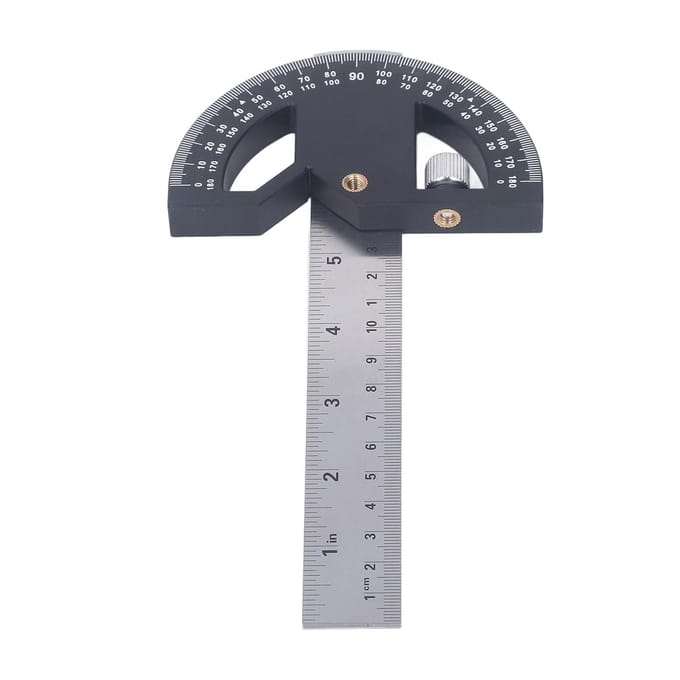 Hoekmeter Timmerman Hoekliniaal voor Houtbewerking Randmeting en Aftekenen 8 inch gray