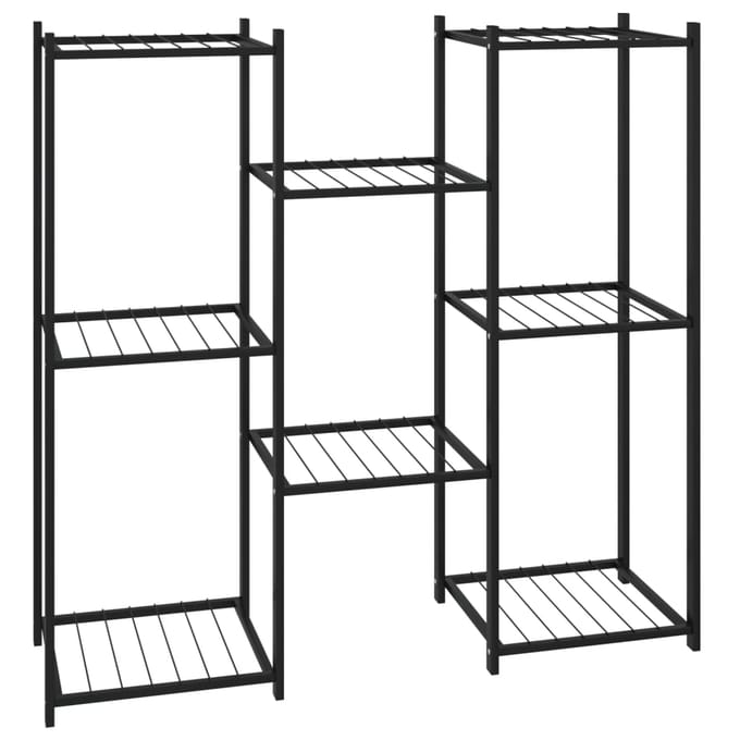 vidaXL - Bloemenstandaard - 83x25x80 - cm - ijzer - zwart