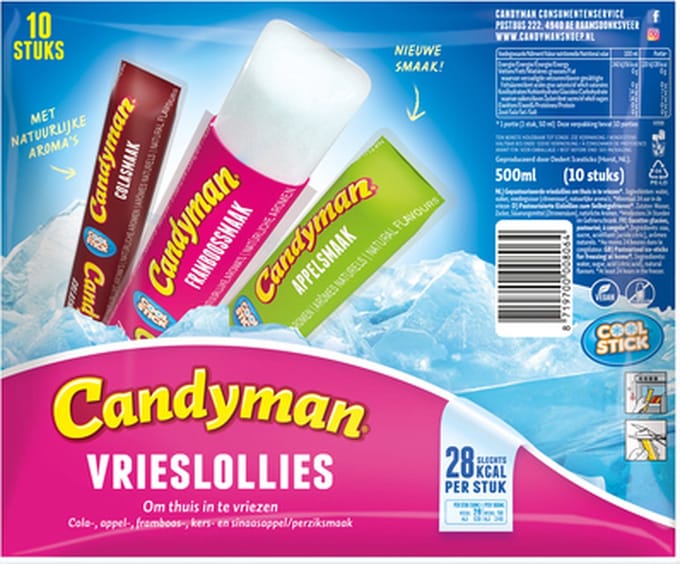 Candyman - Vrieslollies - 50 ml - 20 x 10 stuks