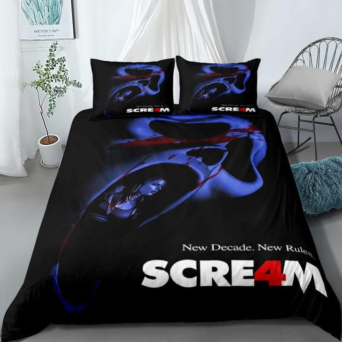 Scream Nuit d'Horreur Housse de Couette Ensemble Usa King Queen Double Full Twin Simple Taille Ensemble de Linge de Lit 150x200cm