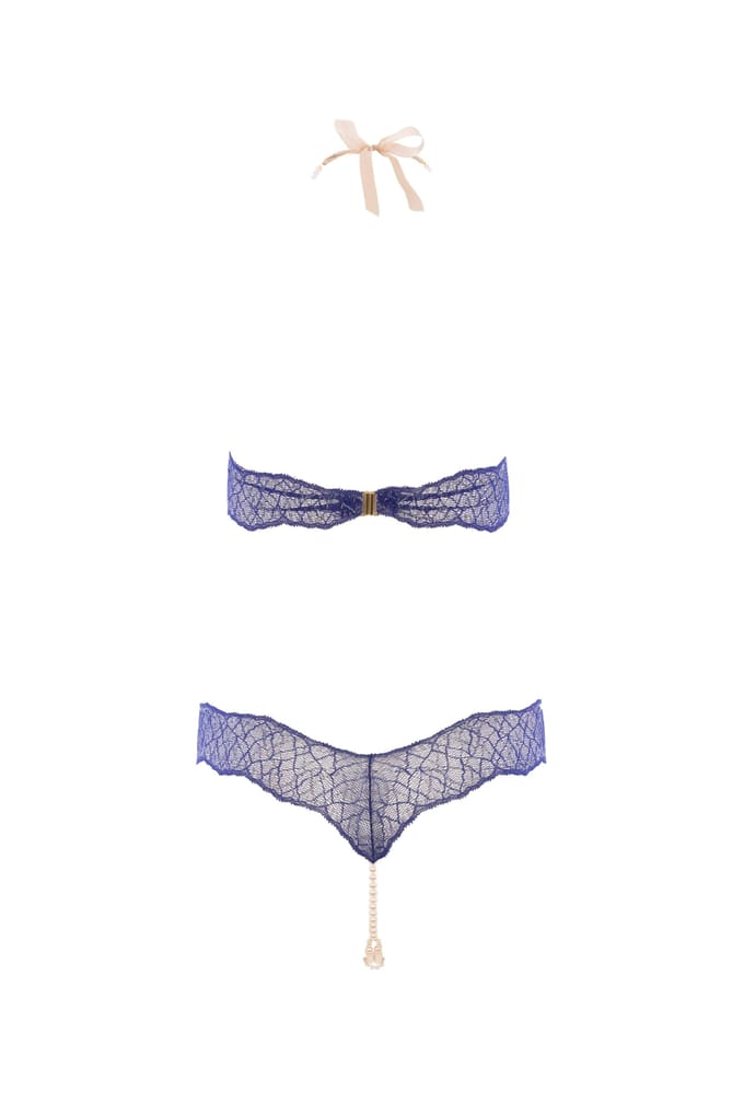 Bracli | Sydney Dubbele Body Blauw | Luxe Lingerie Body Maat Plus