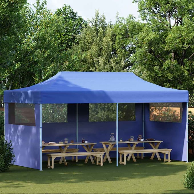 vidaXL - Partytent - pop-up - inklapbaar - 3x6 - m - blauw