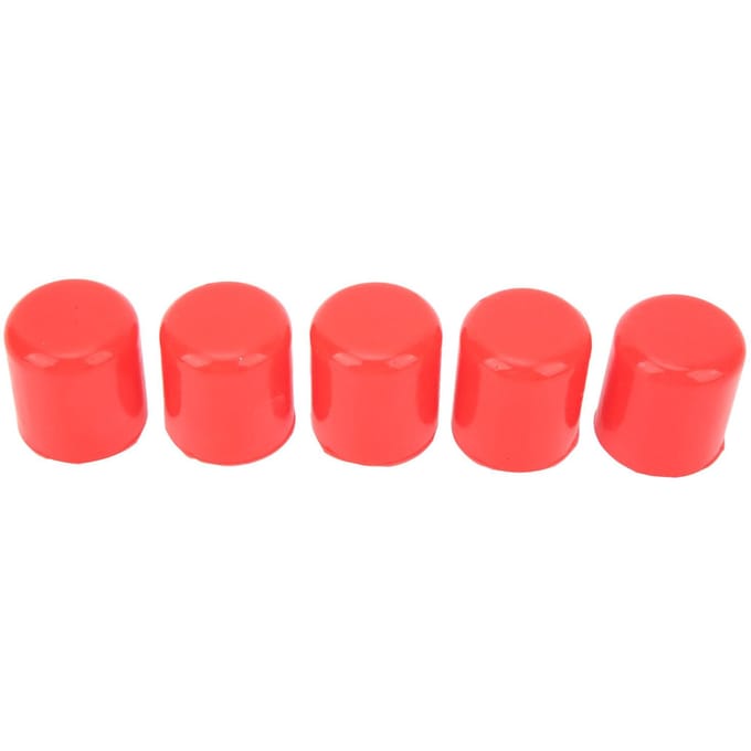 5 Pièces Tuyau d'Admission à Vide Tube en Silicone Bouchon d'Extrémité Couvercle Capuchon de Raccordement Diamètre Intérieur 25mm Ajustement Universel rouge