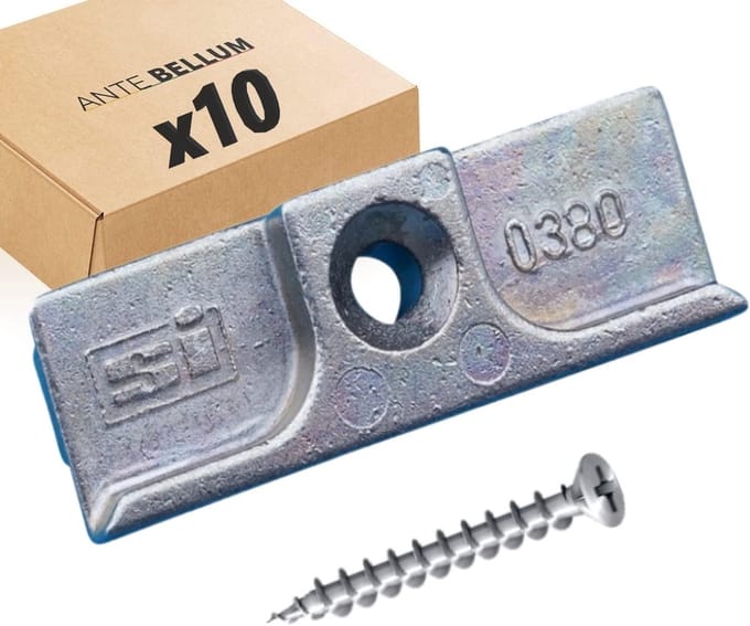 Sluitplaat TS - Raambeslag - Kozijn Sluiten - Insteekslot - 45x15x10mm - Titanium Zilver