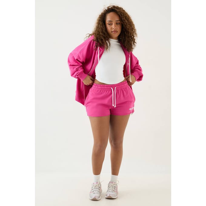 Dames Dsgn Studio Training Club Lichtgewicht Sweat Short | Felroze | Maat: XS