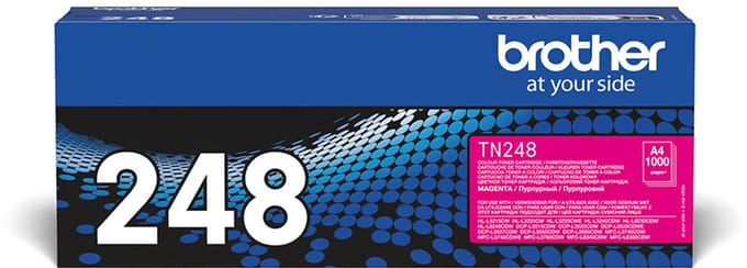 Brother toner, 1.000 pagina's, OEM TN-248M, magenta 4 stuks