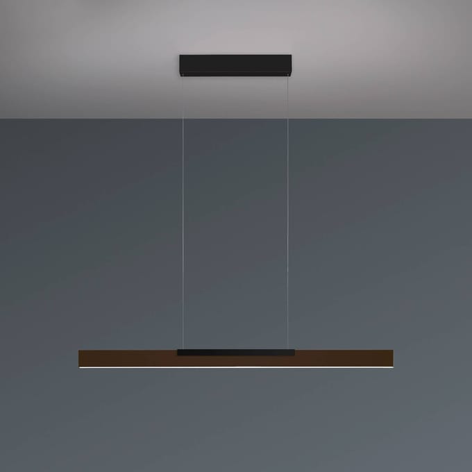 Bopp LED hanglamp Nano 2.0, lengte 100 cm, brons/zwart