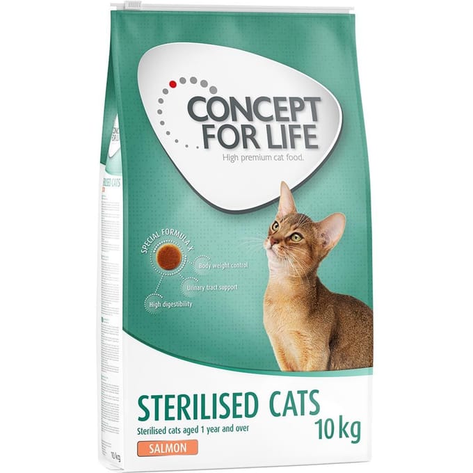 2x10kg Sterilised Cats Zalm Concept for Life Droogvoer Katten