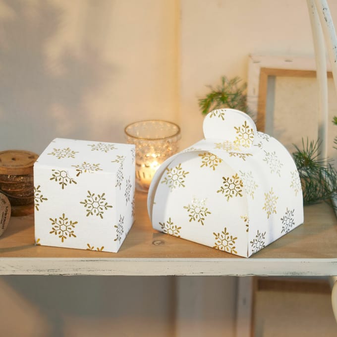LOBERON Geschenkdoosje set van 2 Hartsfield wit/goudkleurig