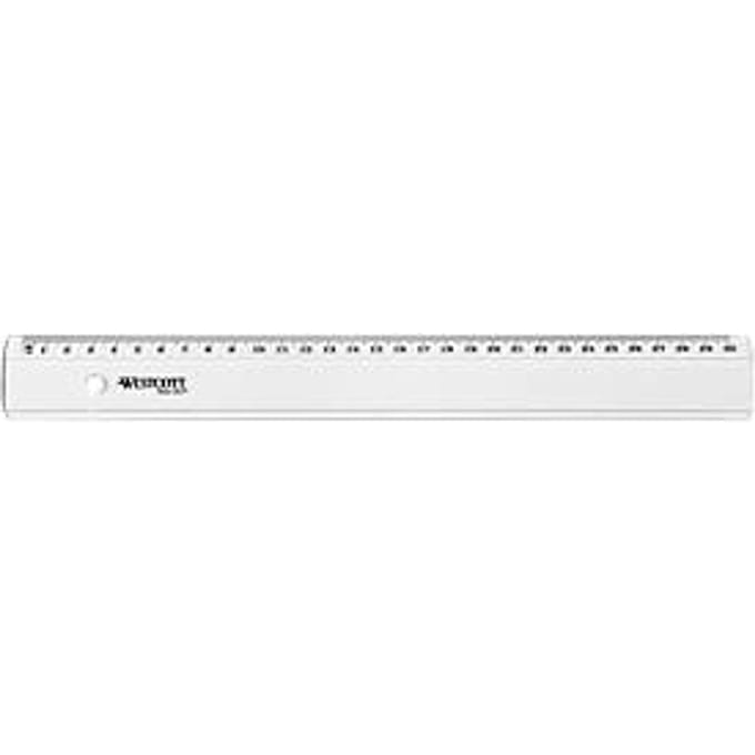 Liniaal Westcott basic kunststof 30cm transparant