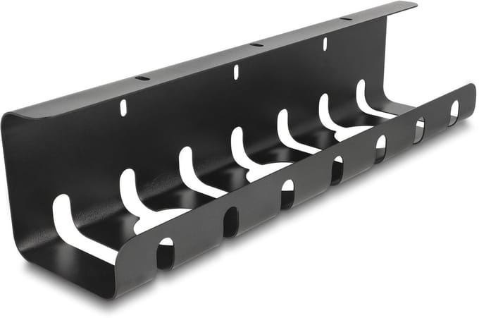 Delock Cable holder for under-table mounting black 2 pcs set
