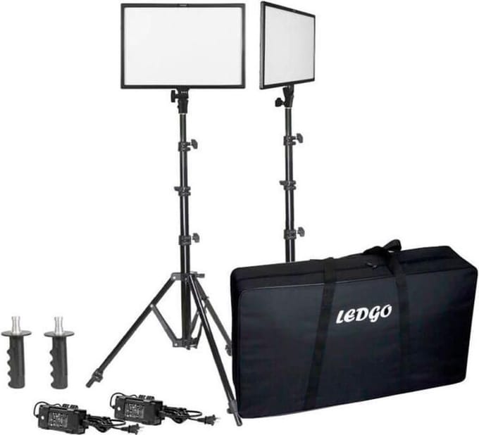 Ledgo - E268CII Bi-color kit - 2x high output paneel - Inclusief statief en tas - Zwart