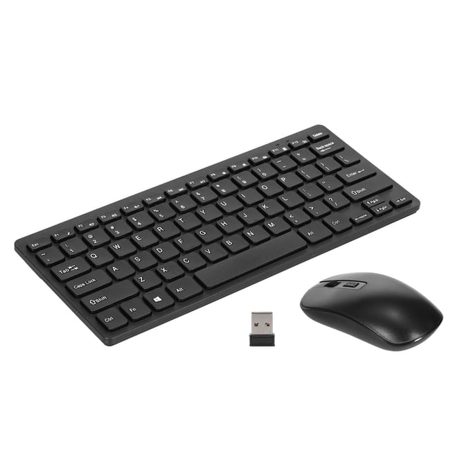 KM901 clavier souris Combo 2.4G sans fil 78 touches Mini clavier et souris ensemble Portable bureau Combo noir