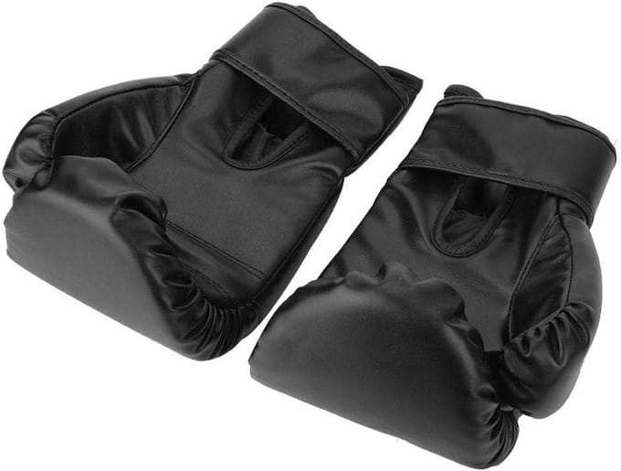 Bokshandschoenen - Sparring handschoenen - Dagelijkse training - Gebogen duimbescherming - 190 g - Zwart