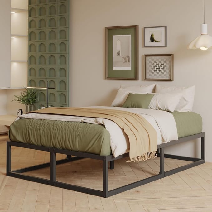 SolidKeus - Heavy Duty Metalen Bedframe 180x200cm met Staal Slats