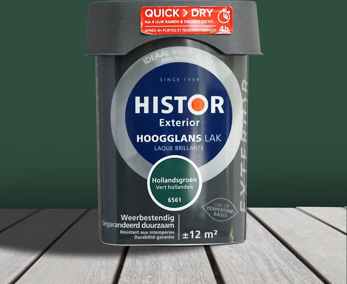 Histor Exterior Lak Hoogglans 0,75 liter - Hollandsgroen