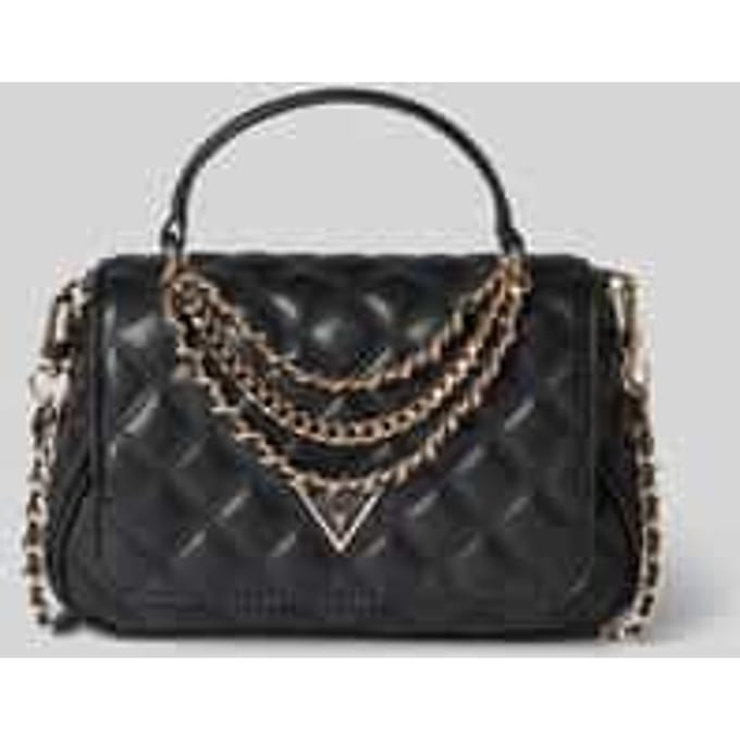 GUESS schoudertas handtas Giully II Top Handle Flap Bag Black zwart