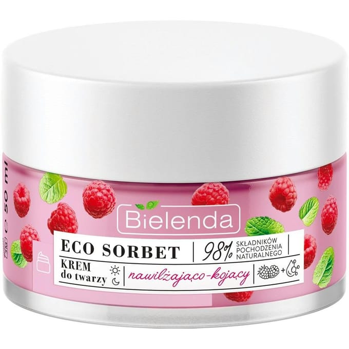 Bielenda Eco Sorbet Raspberry Face Cream Moisturizing And Soothing 50 ml