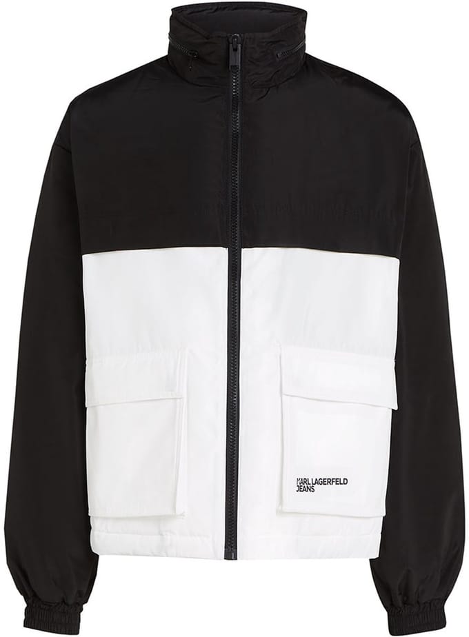 Karl Lagerfeld Jeans Blocked Gewatteerde Jas Zwart M Man