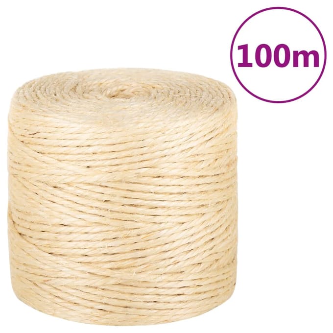 vidaXL - Touw - 4 - mm - 100 - m - 100% - sisal