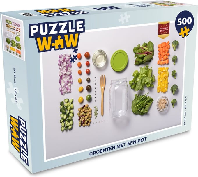 Puzzel Groenten met een pot - Legpuzzel - Puzzel 500 stukjes