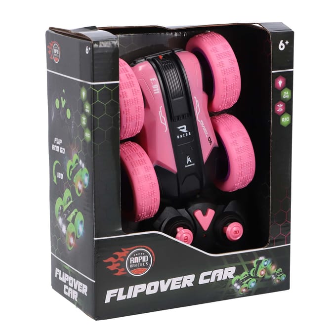 Rapid Wheels Radiografisch Bestuurbare flipover auto roze