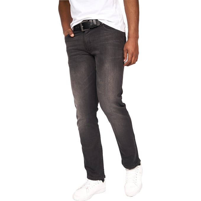 Crosshatch Heren Cadman Rechte Jeans (Zwart wassen)