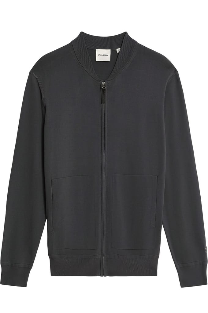 Lyle & Scott Cargo Bomber Collar Cardigan Terra Nova Taglia: M | Bomber Outlet | Uomo