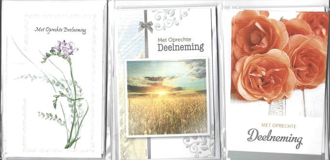 Condoleancekaarten Rouwkaarten 24 stuks