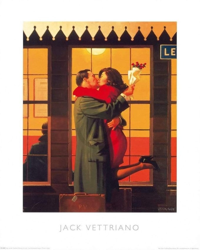 Kunstdruk Jack Vettriano - Back Where You Belong 40x50cm