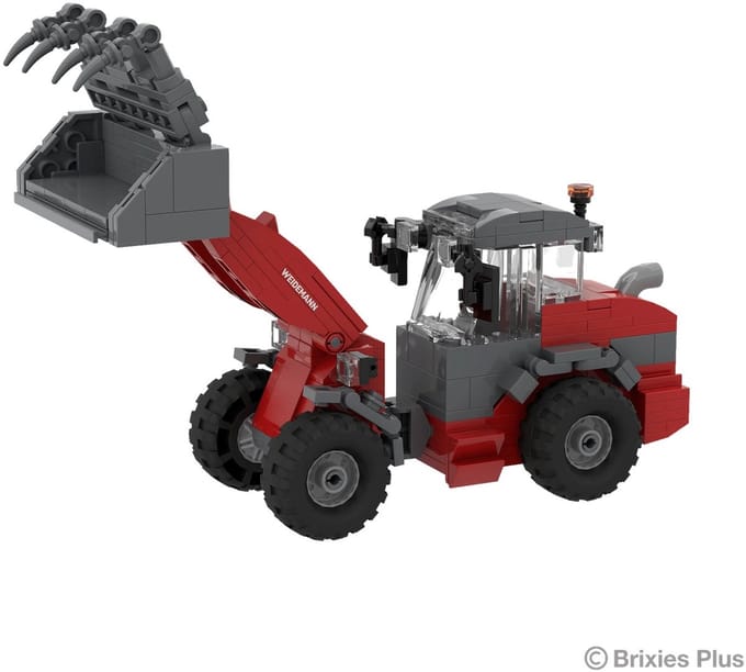 Bouwpakket Tractor Trekker Weidemann 3060, Brixies Plus- bouwstenen