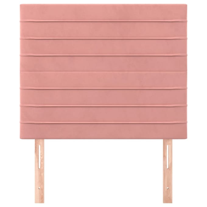 vidaXL - Hoofdbord - roze - 80x5x118/128 - cm - fluweel
