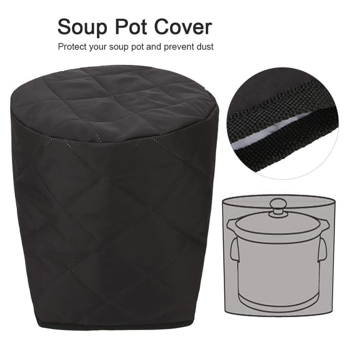 Ronde Waterdichte Soeppan Stofhoes Keuken Kooktoestel Huishoudelijk Apparaat Beschermhoes black