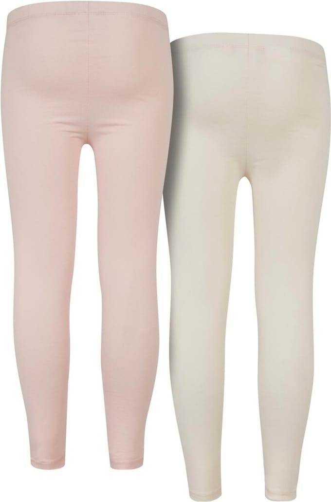 Urban Classics - Jersey 2-Pack Kinder Legging - Kids 158/164 - Wit/Roze