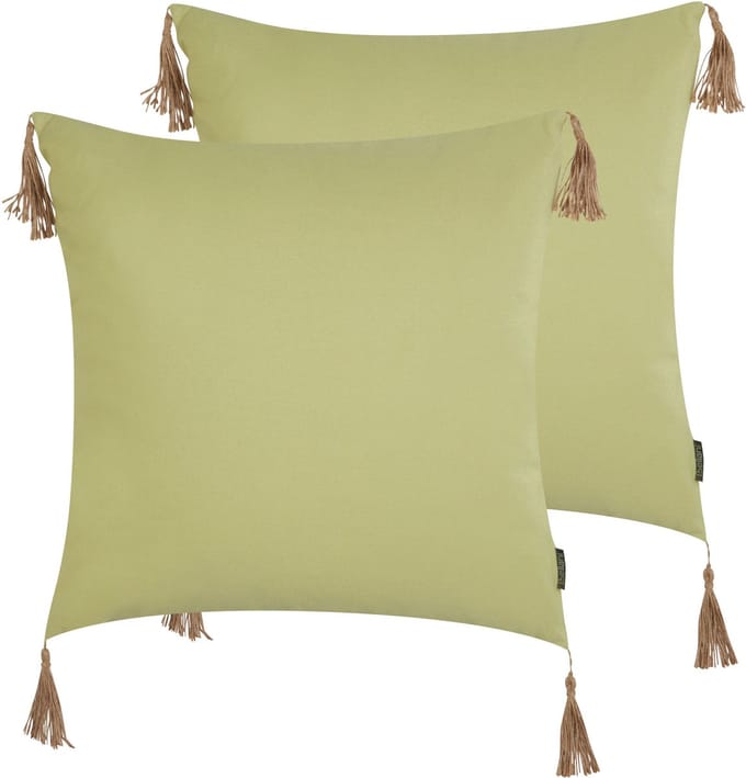CHMISTAR - Sierkussen set van 2 - Olijfgroen - 45 x 45 cm - Polyester